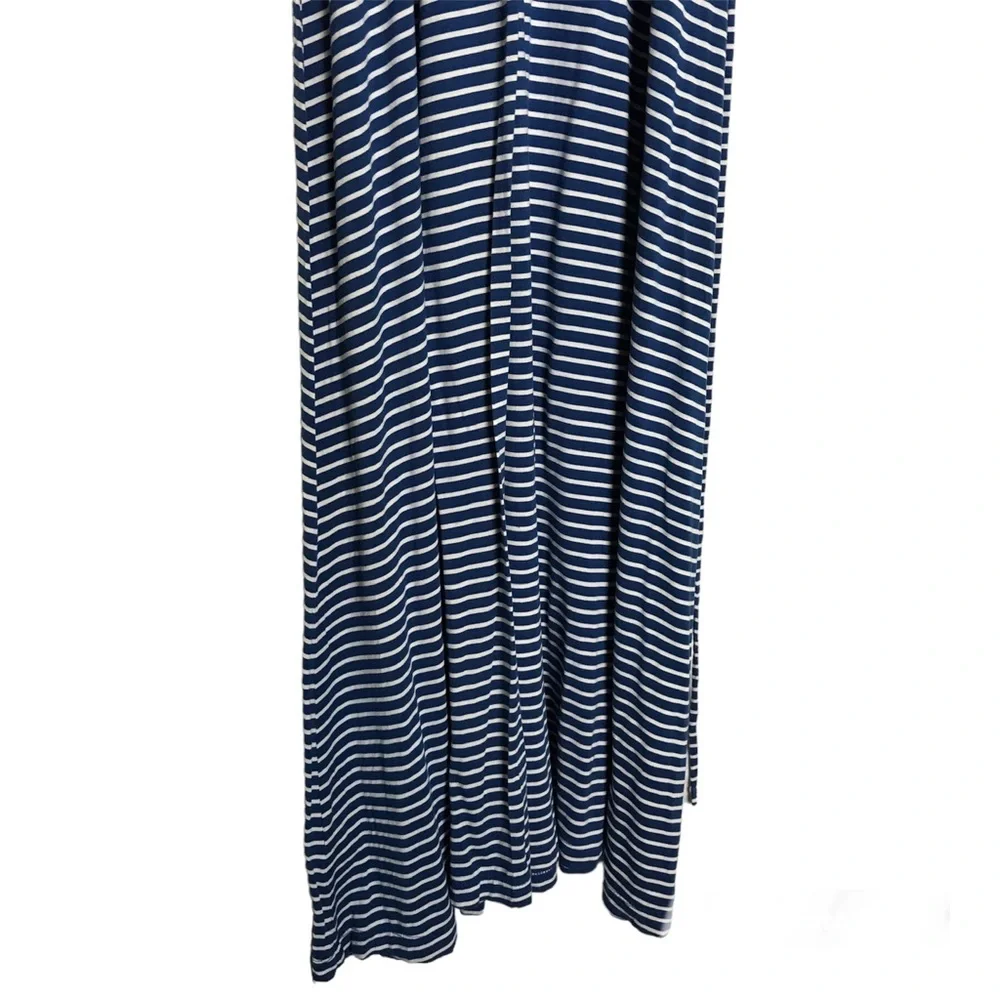 J. Crew Striped Waist Tie Maxi Dress Womens Size S Beach Preppy Coastal Nautical